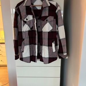Burgundy New Shacket without tags